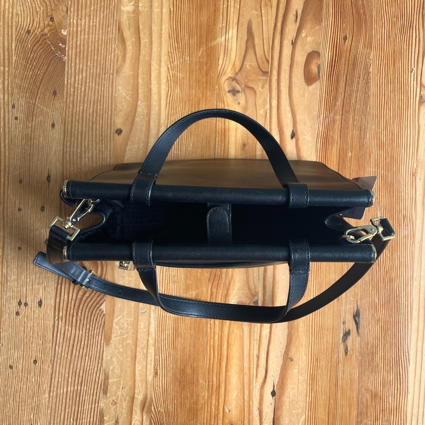 Kate Spade Black Leather Top Handle Royal Place Shoulder Bag 0315MN