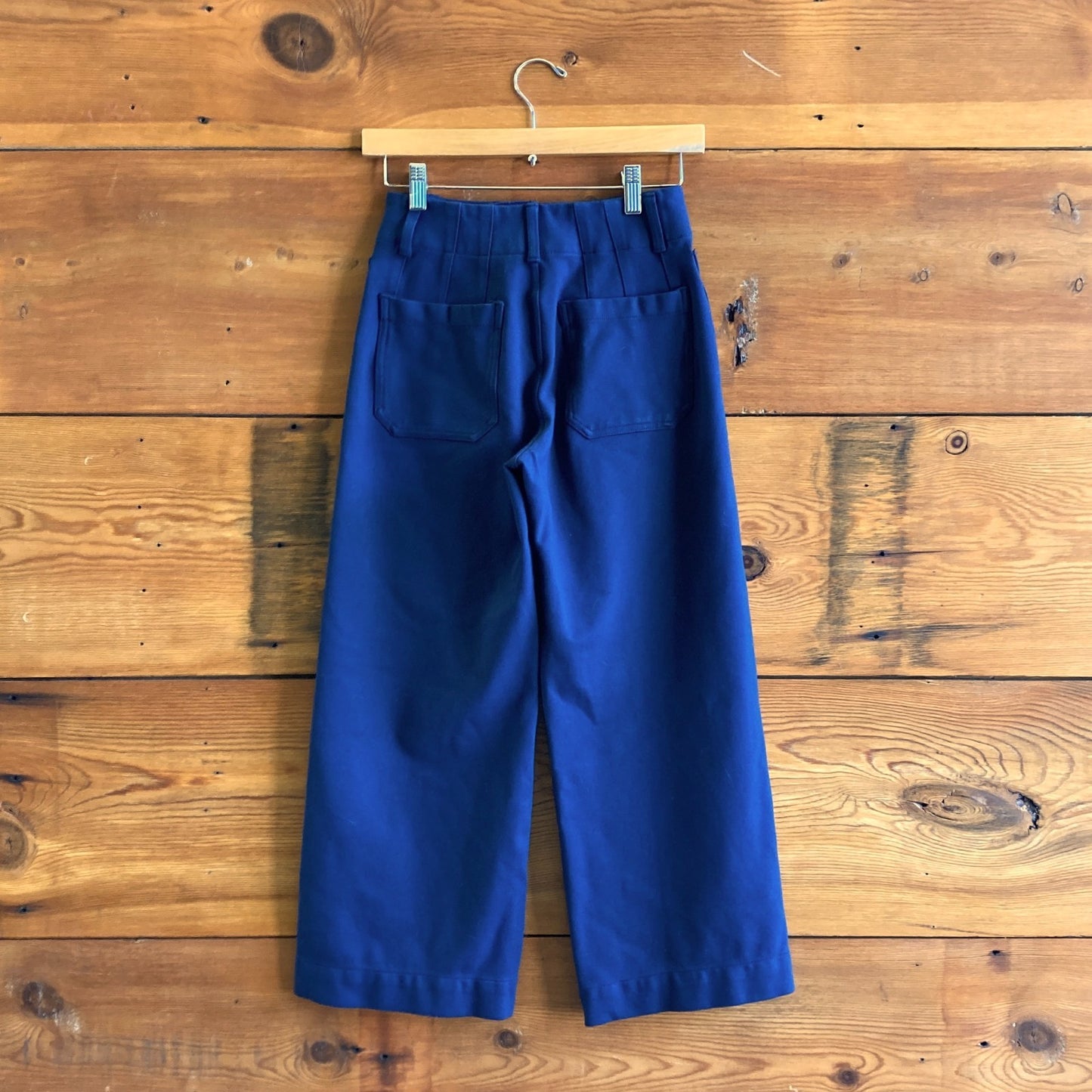 25 - Maeve Anthropologie Navy Blue The Colette Wide Leg Crop Pants 0724LB