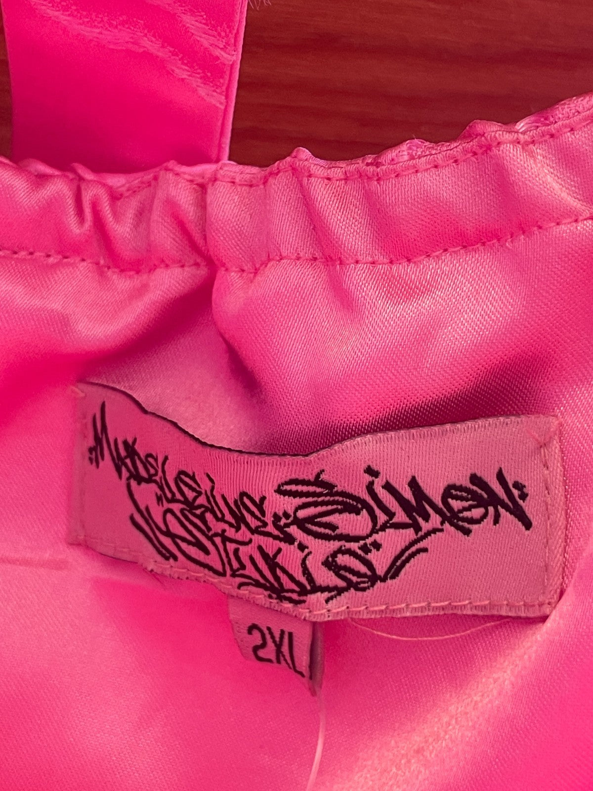 2XL - MADELEINE SIMON STUDIO Pink Cloud Print Party Dress 0801JZ