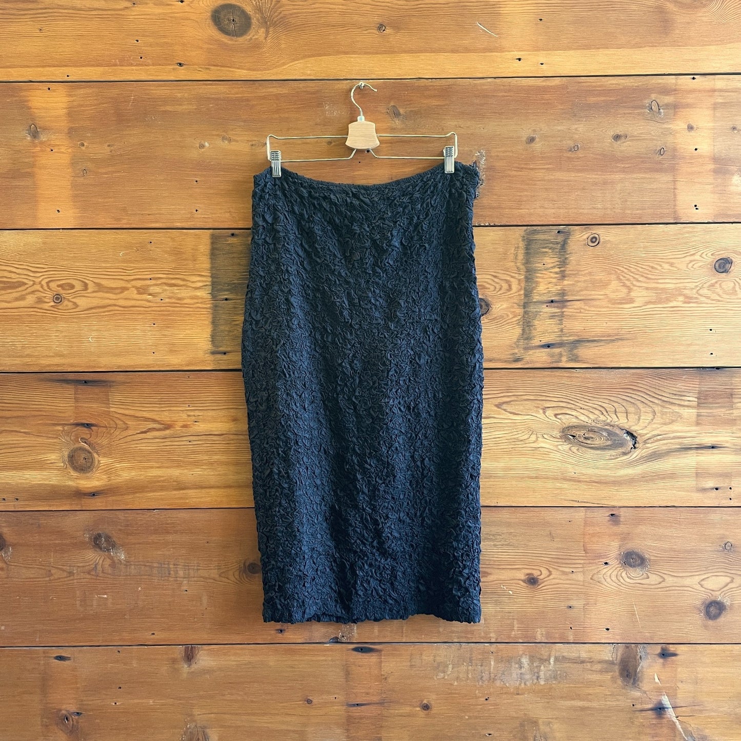 XL - Mara Hoffman Black Textured Long Sleeve Kiyoko Top & Skirt Set 0801JZ