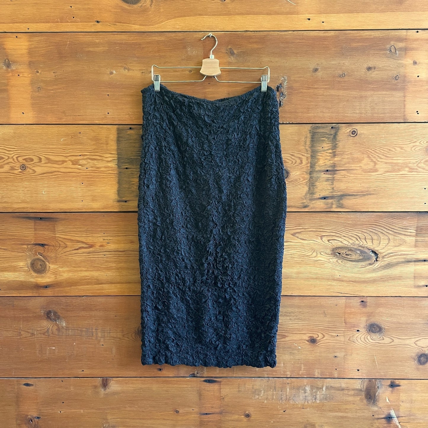 XL - Mara Hoffman Black Textured Long Sleeve Kiyoko Top & Skirt Set 0801JZ