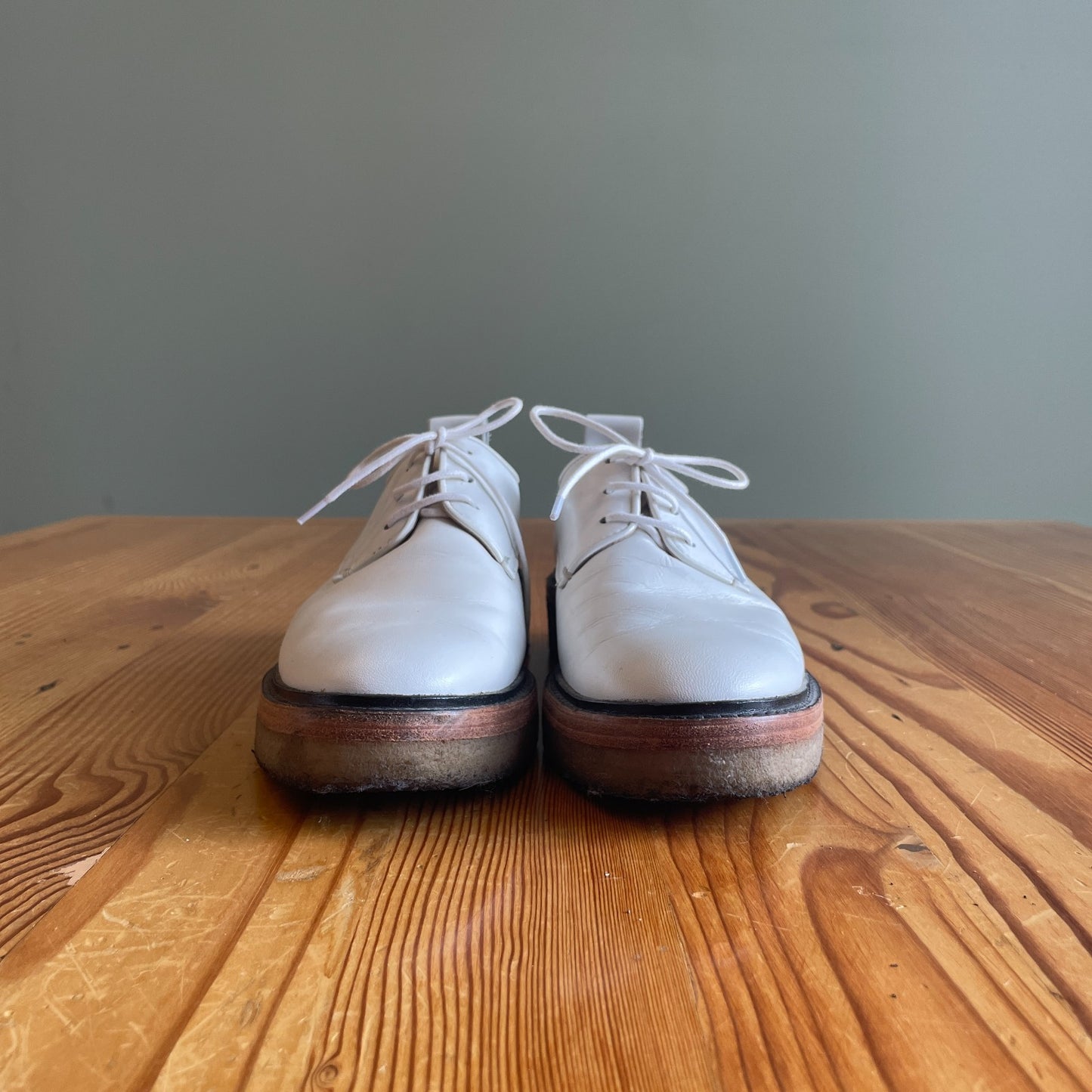 38.5 / 8.5 - Rag & Bone White Leather Gum Sole Victor Crepe Oxford Shoes 0804ST
