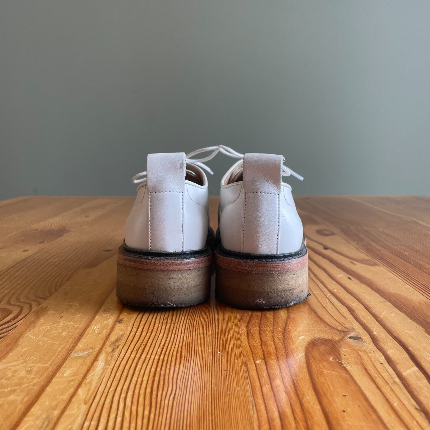 38.5 / 8.5 - Rag & Bone White Leather Gum Sole Victor Crepe Oxford Shoes 0804ST