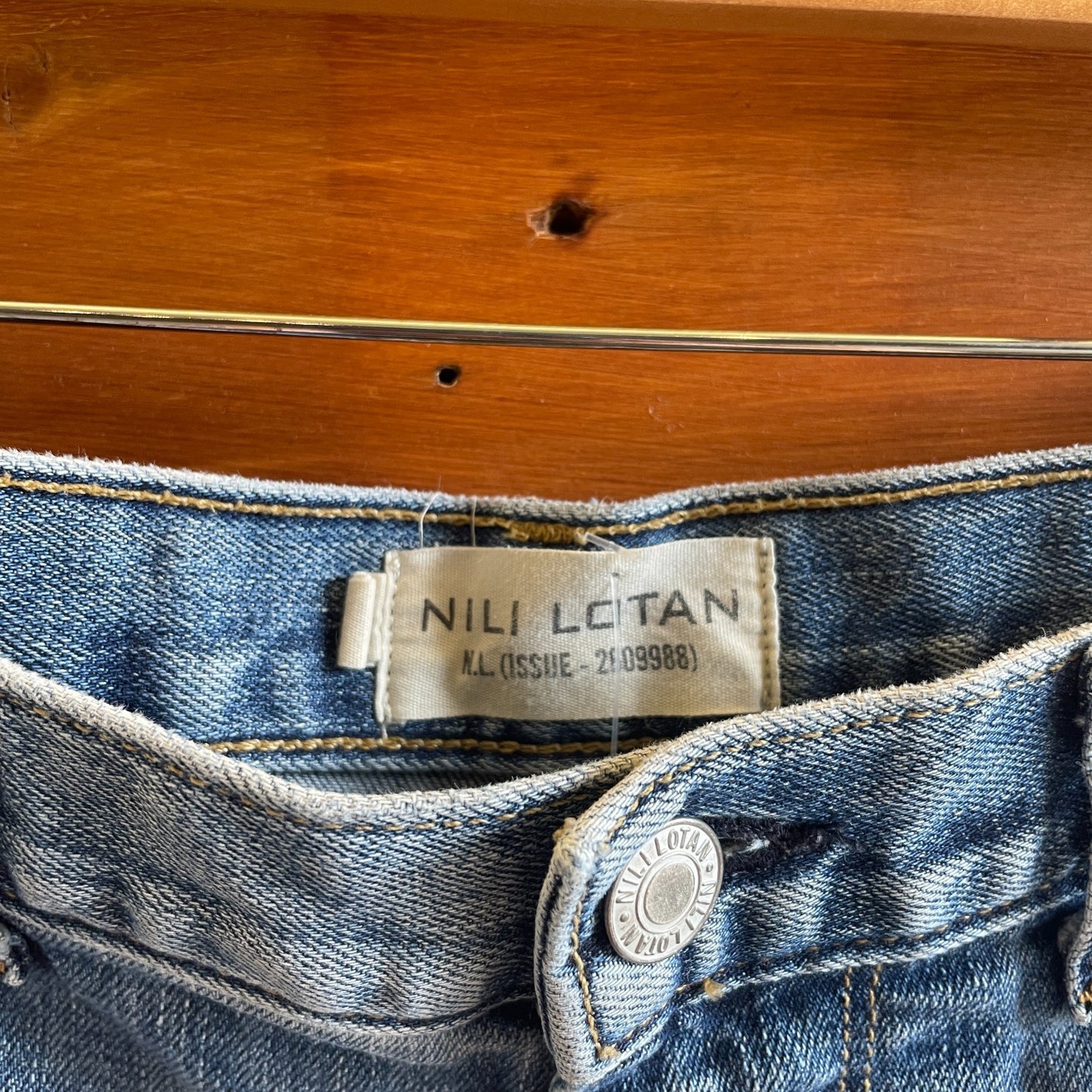 28 - Nili Lotan High Waisted Frayed Hem Skinny Padison Carpenter Jeans 0804ST