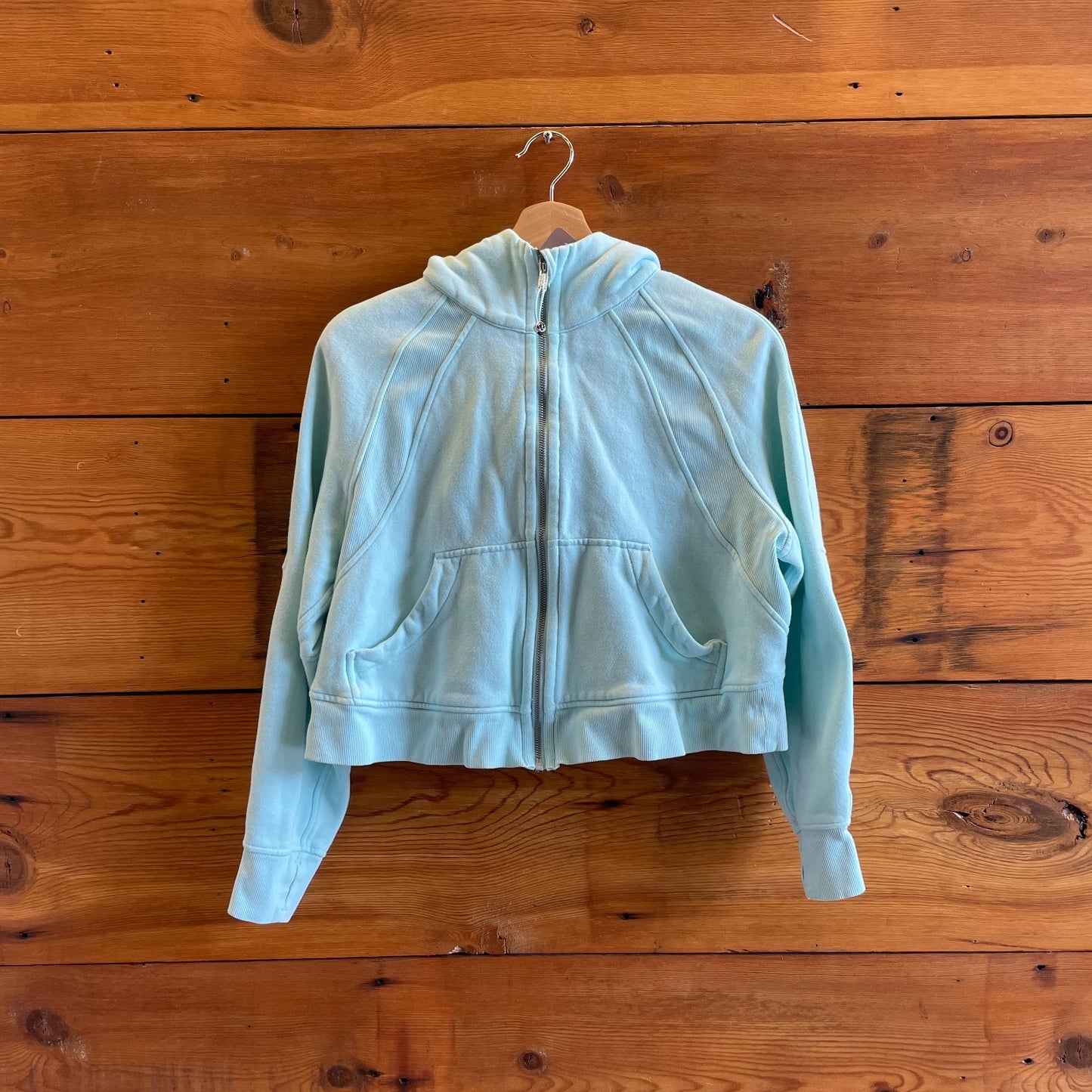 XS / S - Lululemon Mint Cropped Full Zip Scuba Hooded Sweatshirt 0929JM