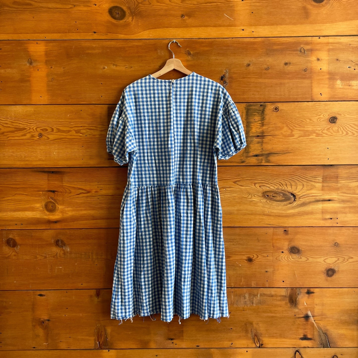 O/S - April Meets October Blue White Gingham Summer May Dress 0611AJ