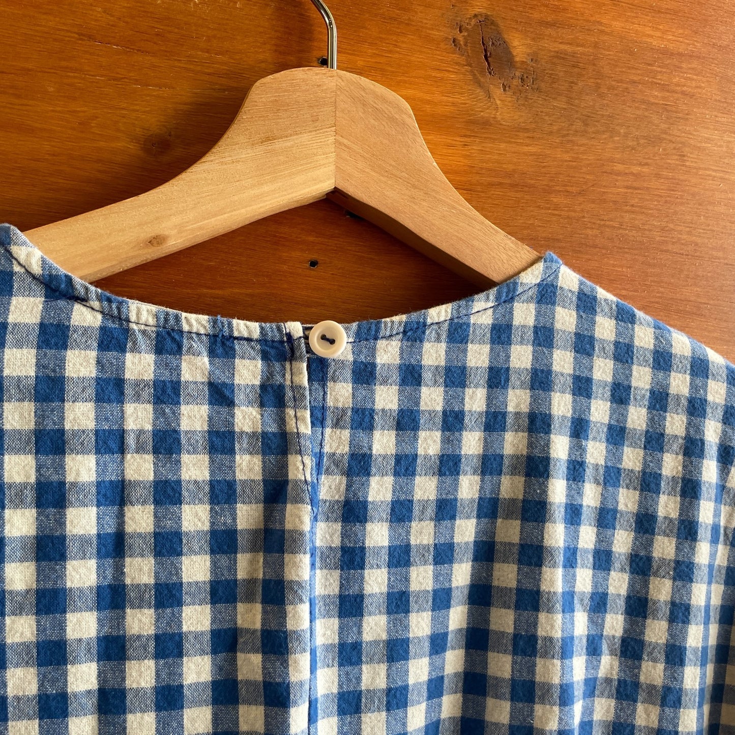 O/S - April Meets October Blue White Gingham Summer May Dress 0611AJ