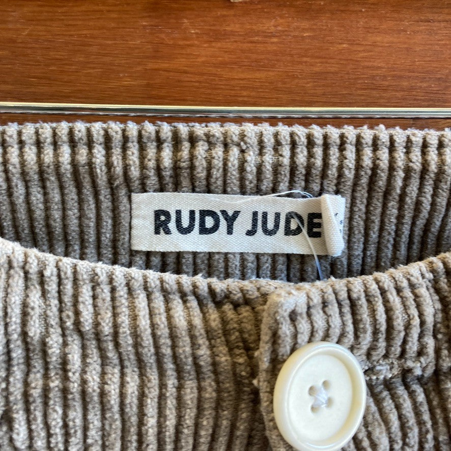 0 / XS - Rudy Jude Gray 100% Organic Cotton Corduroy Pants 0312IG