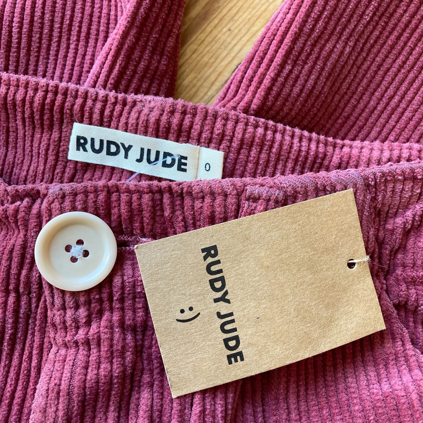 0 / XS - Rudy Jude NEW Pink 100% Organic Cotton Corduroy Pants 0312IG