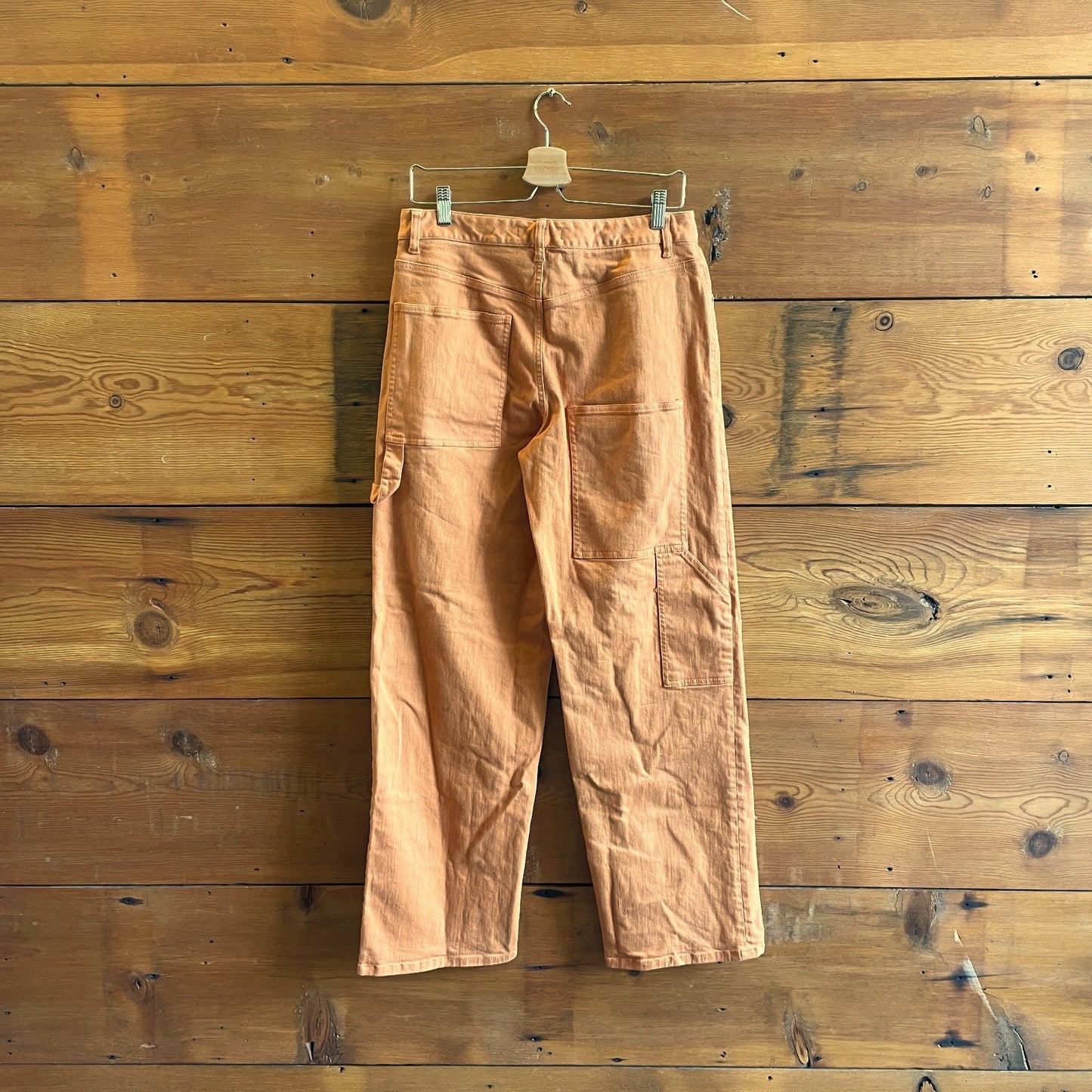 29 - Tibi Orange Denim High Waisted Carpenter Utility Jeans 0721DK