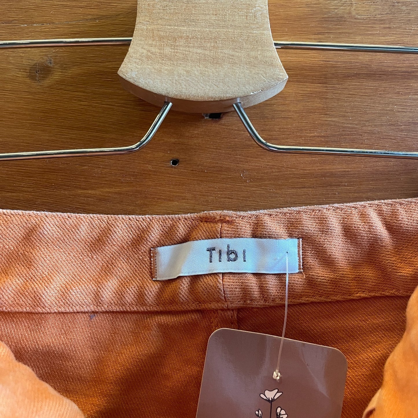 29 - Tibi Orange Denim High Waisted Carpenter Utility Jeans 0721DK