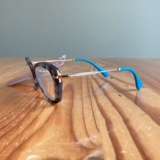 Miu Miu VMUO4I UBA-101 52mm Cat Eye Gray Turquoise Eyeglasses Frames 0808BB