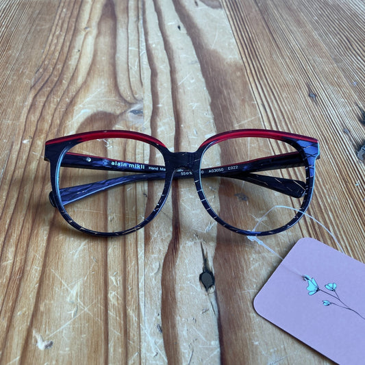 ALAIN MIKLI Purple Red Handmade Italy  A03069 002 Eyeglasses Frames 0808BB