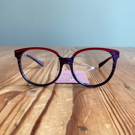 ALAIN MIKLI Purple Red Handmade Italy  A03069 002 Eyeglasses Frames 0808BB