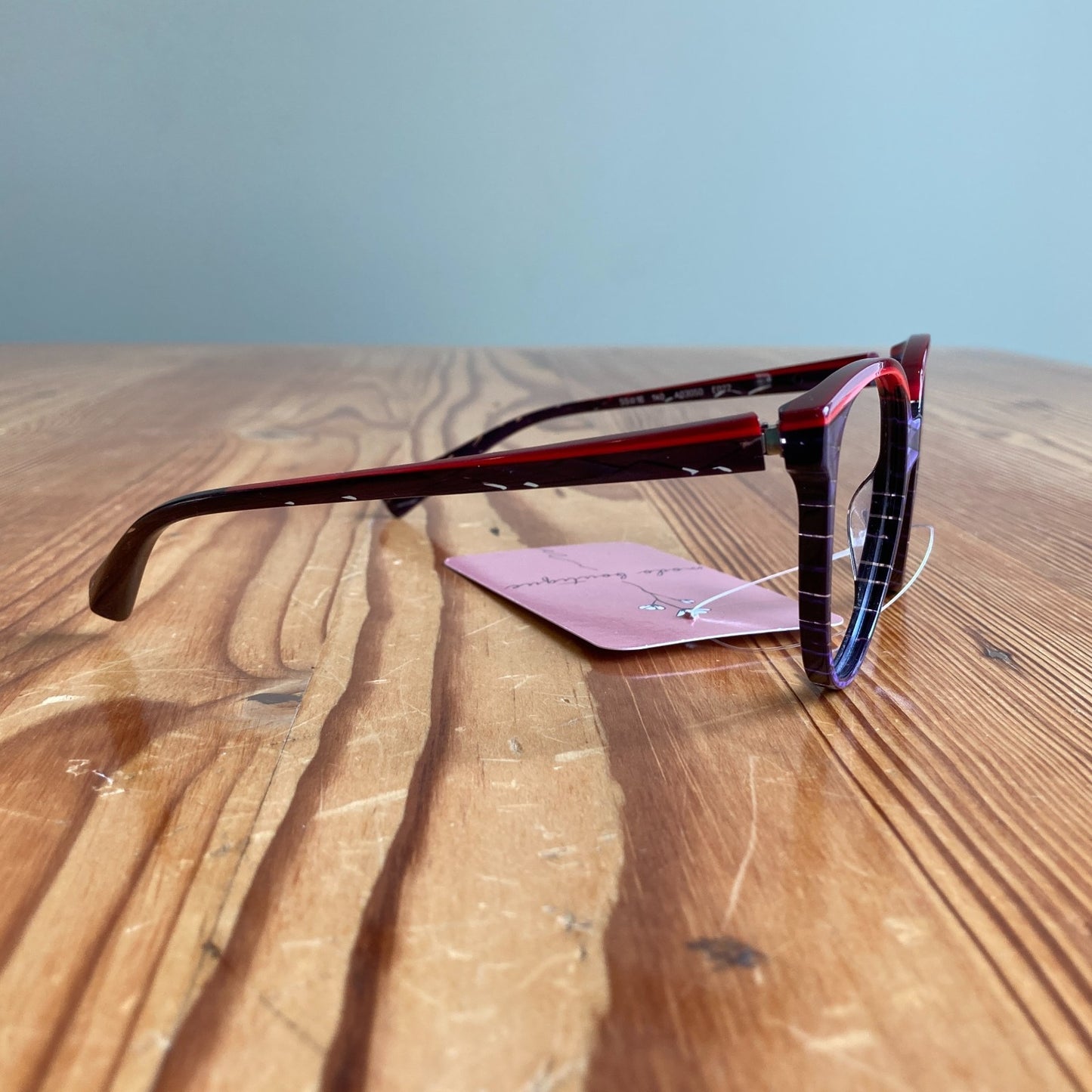 ALAIN MIKLI Purple Red Handmade Italy A03069 002 Eyeglasses Frames 0808BB