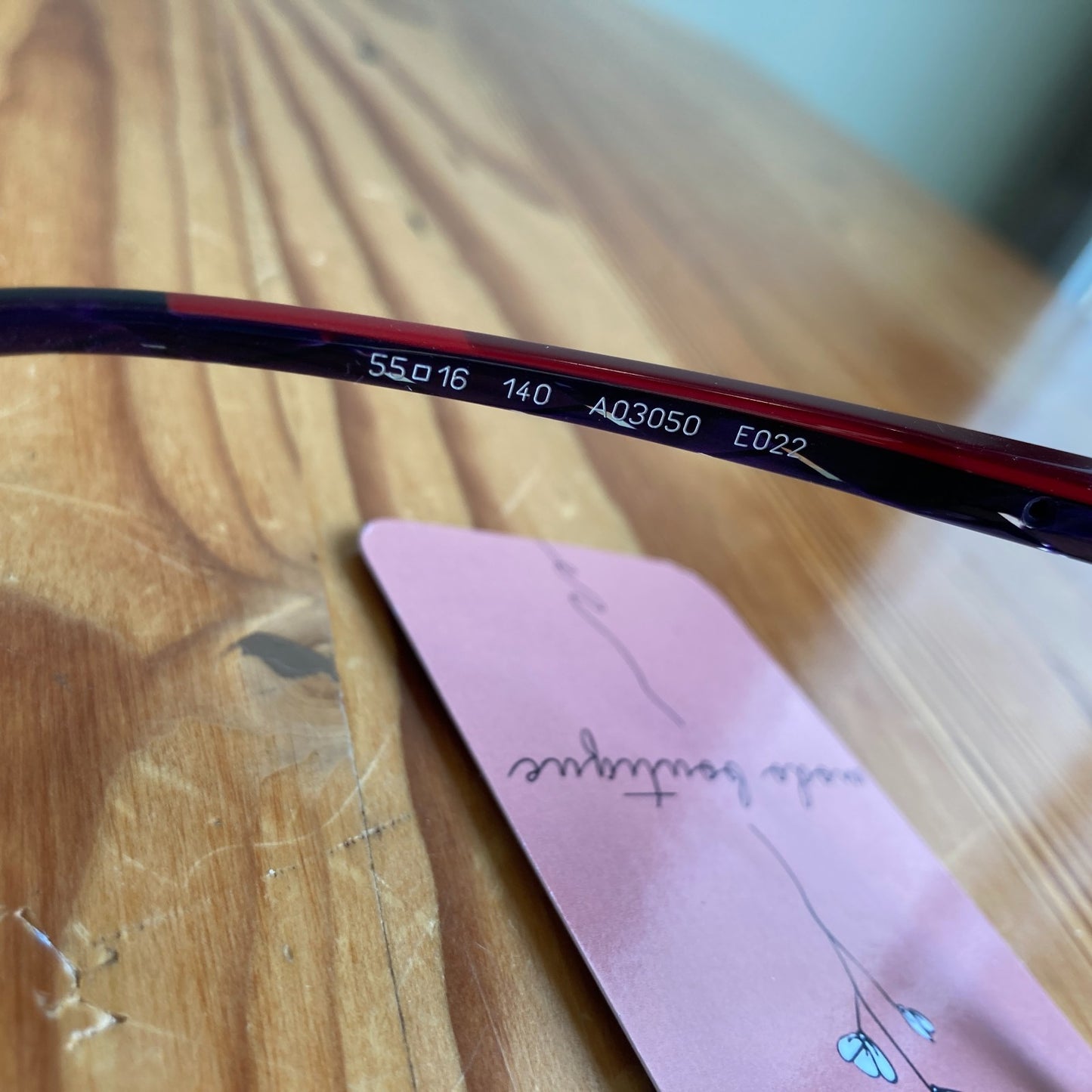 ALAIN MIKLI Purple Red Handmade Italy A03069 002 Eyeglasses Frames 0808BB