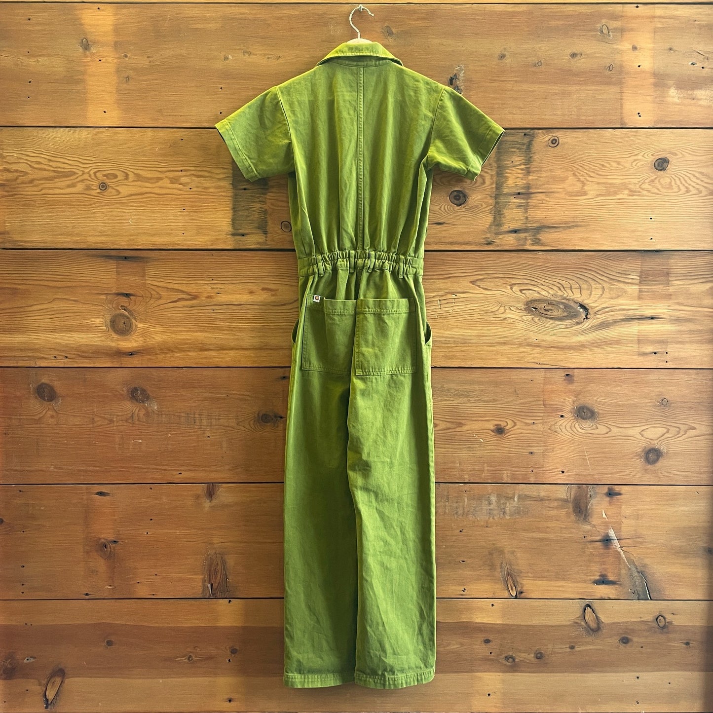 XXS - Big Bud Press Warm Olive Green Short Sleeve Zip Jumpsuit 0312IG