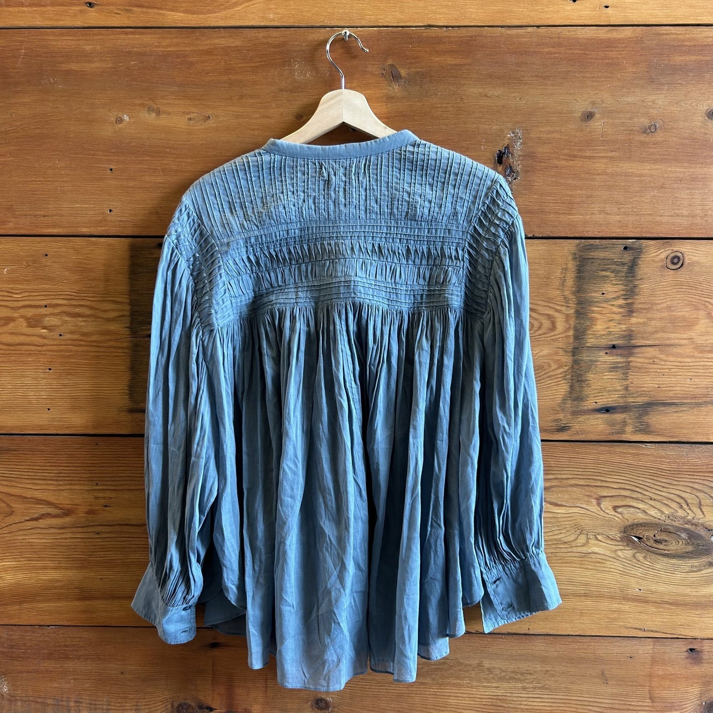 38 / M - Isabel Marant Etoile Blue Long Sleeve Button Front Blouse Top 1002MG