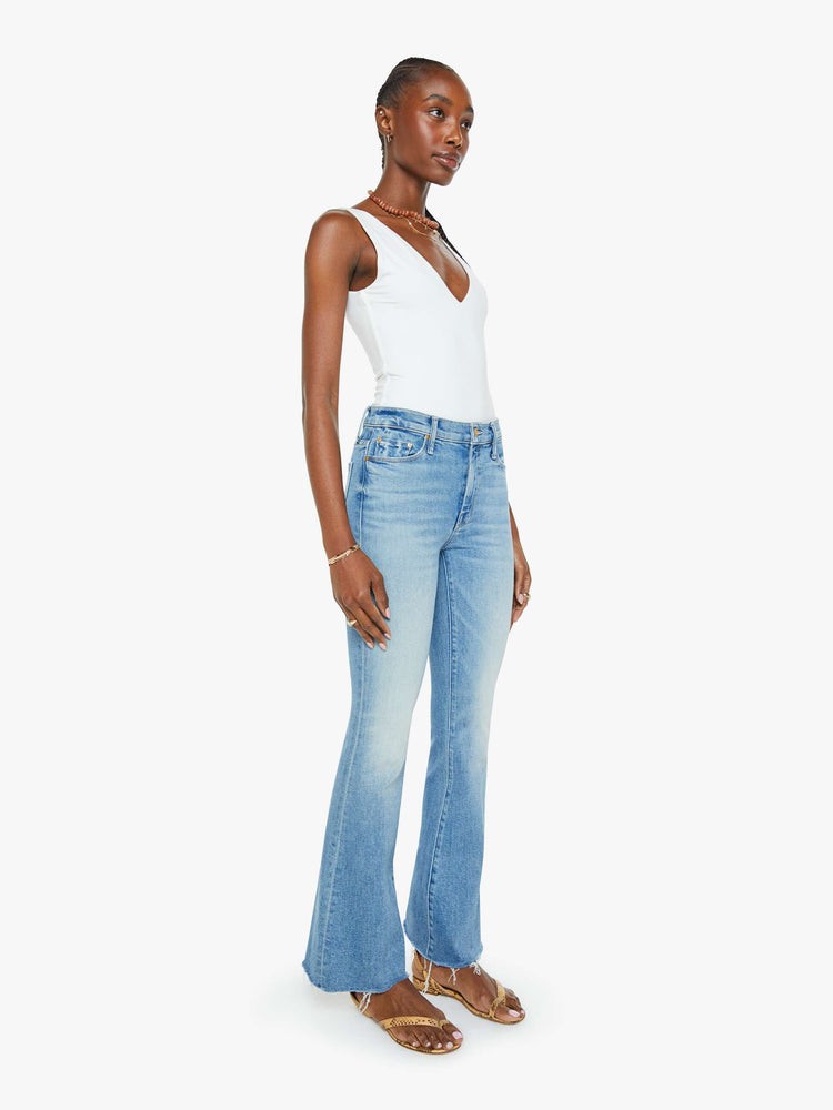 25 - Mother The Weekender Fray Glow Up Womens Flare Leg Jeans 0703SC