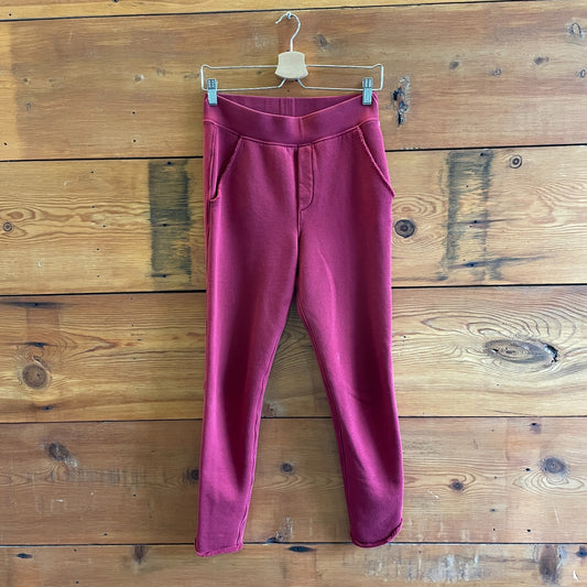 XS - Frank & Eileen Cranberry Red Tulip Hem Trouser Sweatpants LAB628TF 0120SC
