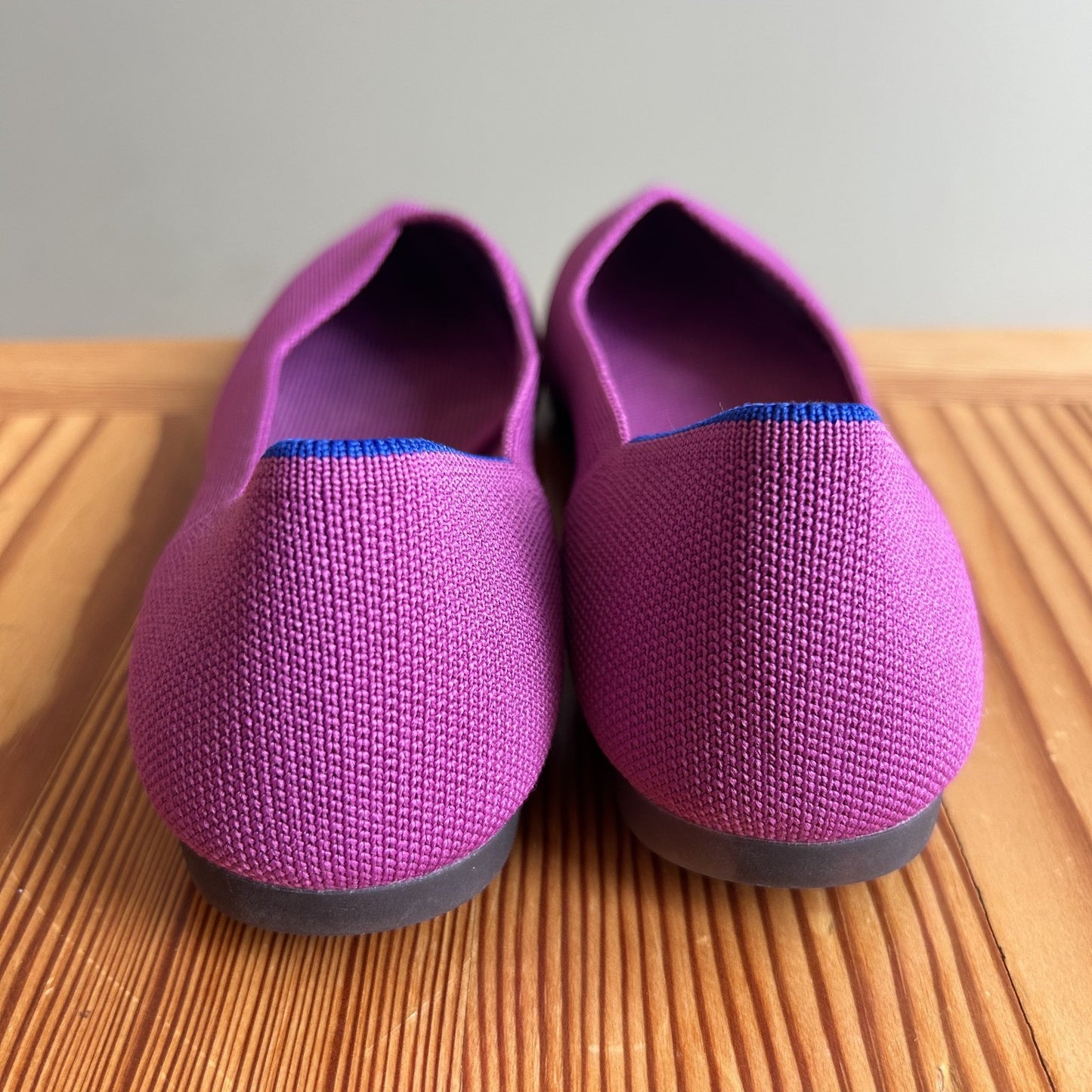 8 - Rothy's Fuchsia Pink Pointed Toe Flats Slip On Comfort Shoes 0823RR