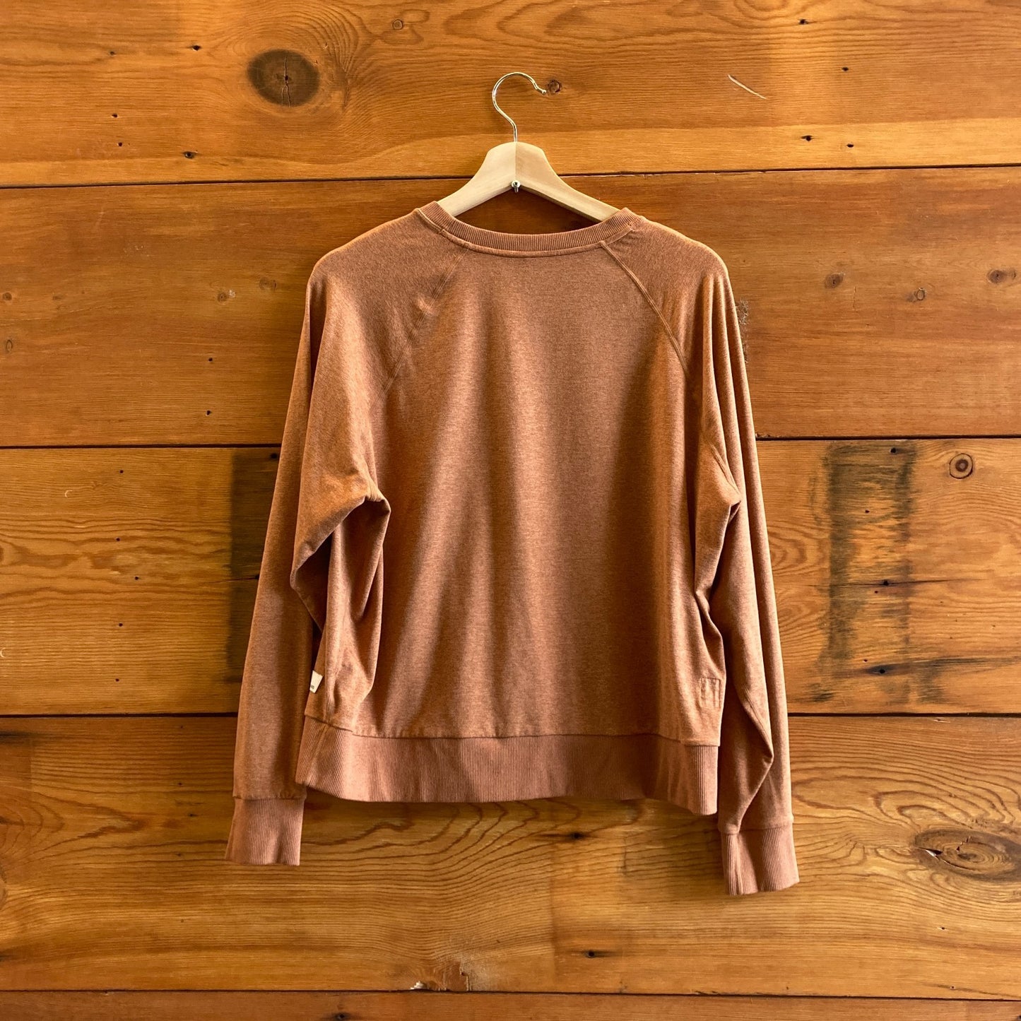 M - Vuori Brown Long-Sleeve Halo Crew Pullover Sweatshirt 0622KS