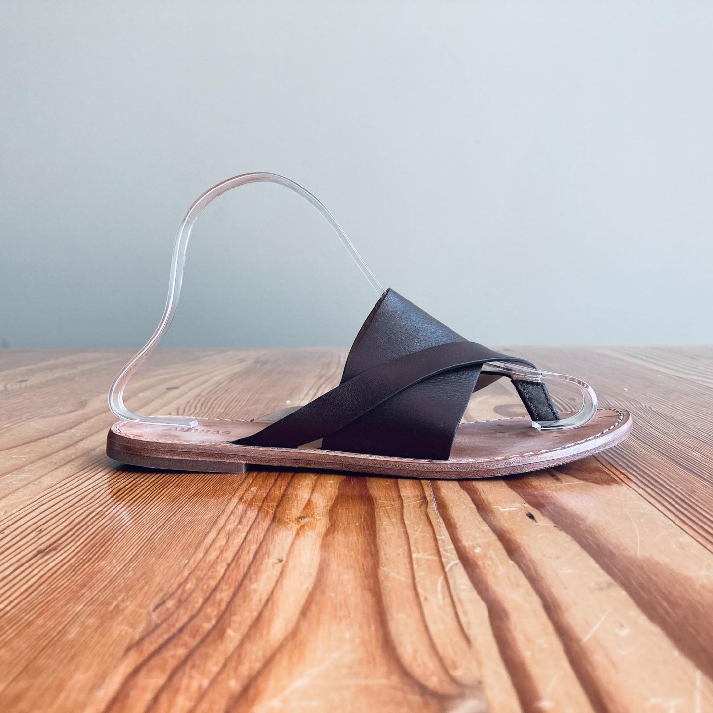 37 / 6.5 - Alohas Brown Leather Eugene Flat Womens Flip Flop Sandals 0904NF