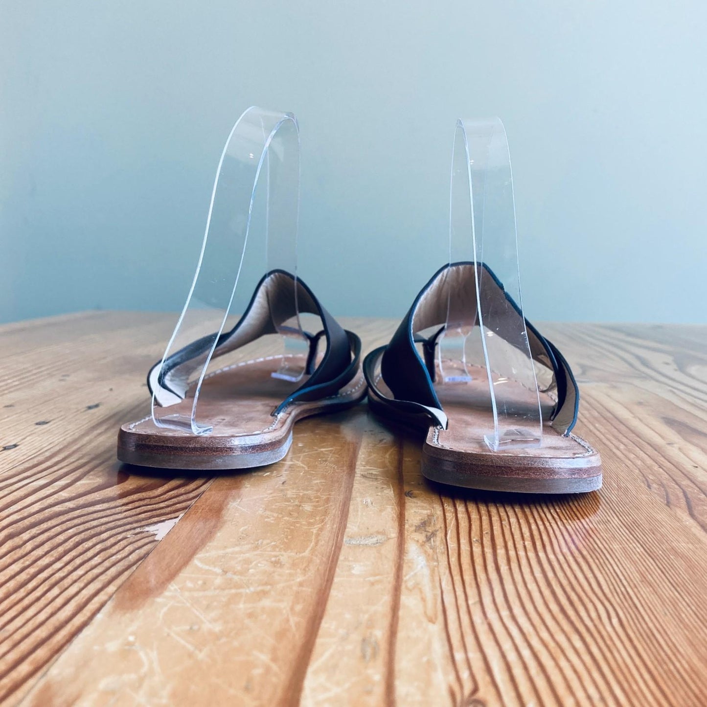 37 / 6.5 - Alohas Brown Leather Eugene Flat Womens Flip Flop Sandals 0904NF