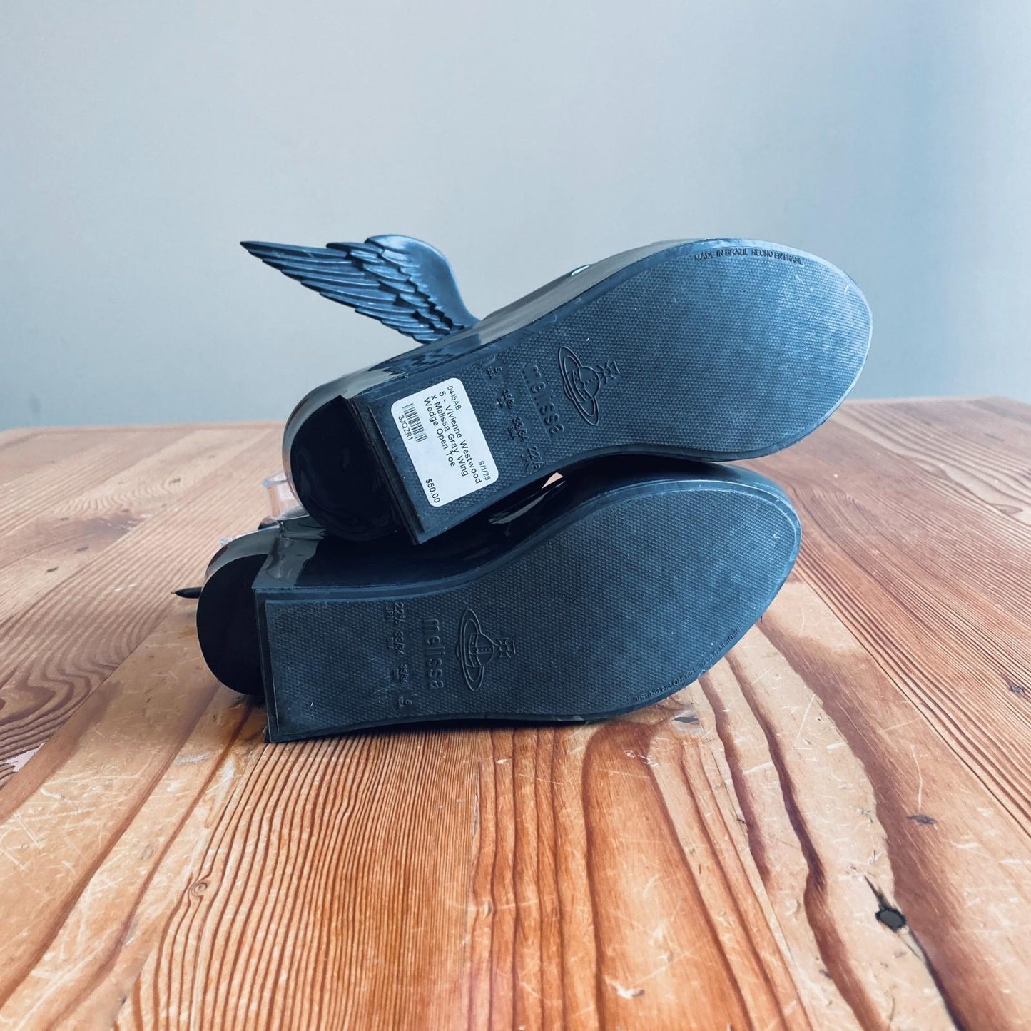 5 - Vivienne Westwood x Melissa Gray Wing Wedge Open Toe Sandals 0415AB