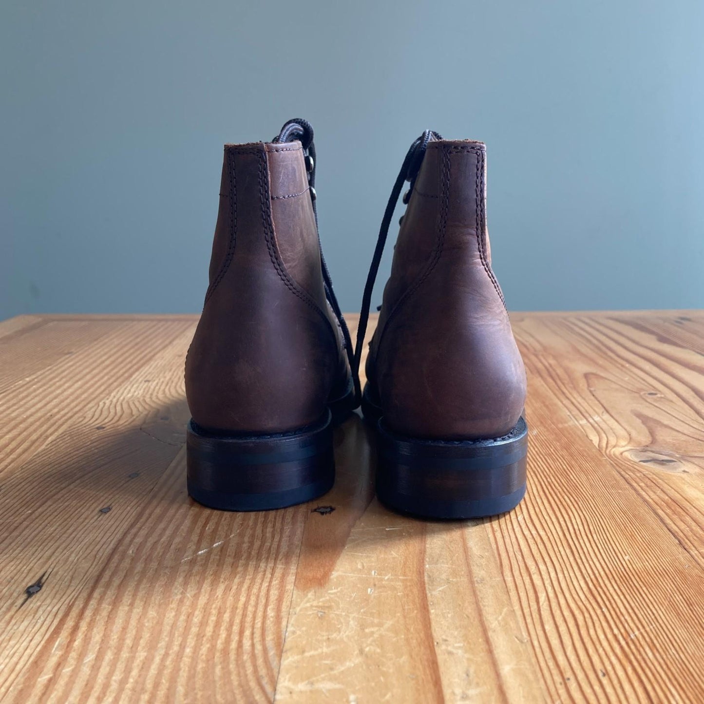 8 - Thursday $198 Dark Brown Leather Lace Up Captain Cap Ankle Boots 1115IE