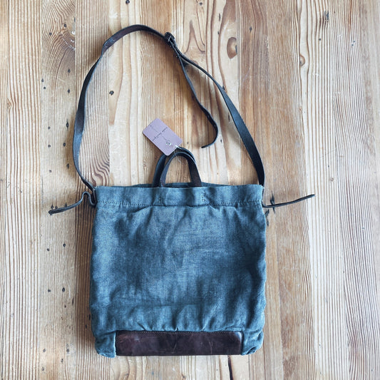 49 Square Miles Gray Washed Canvas Slouchy Top Handle Crossbody Bag 4427SC
