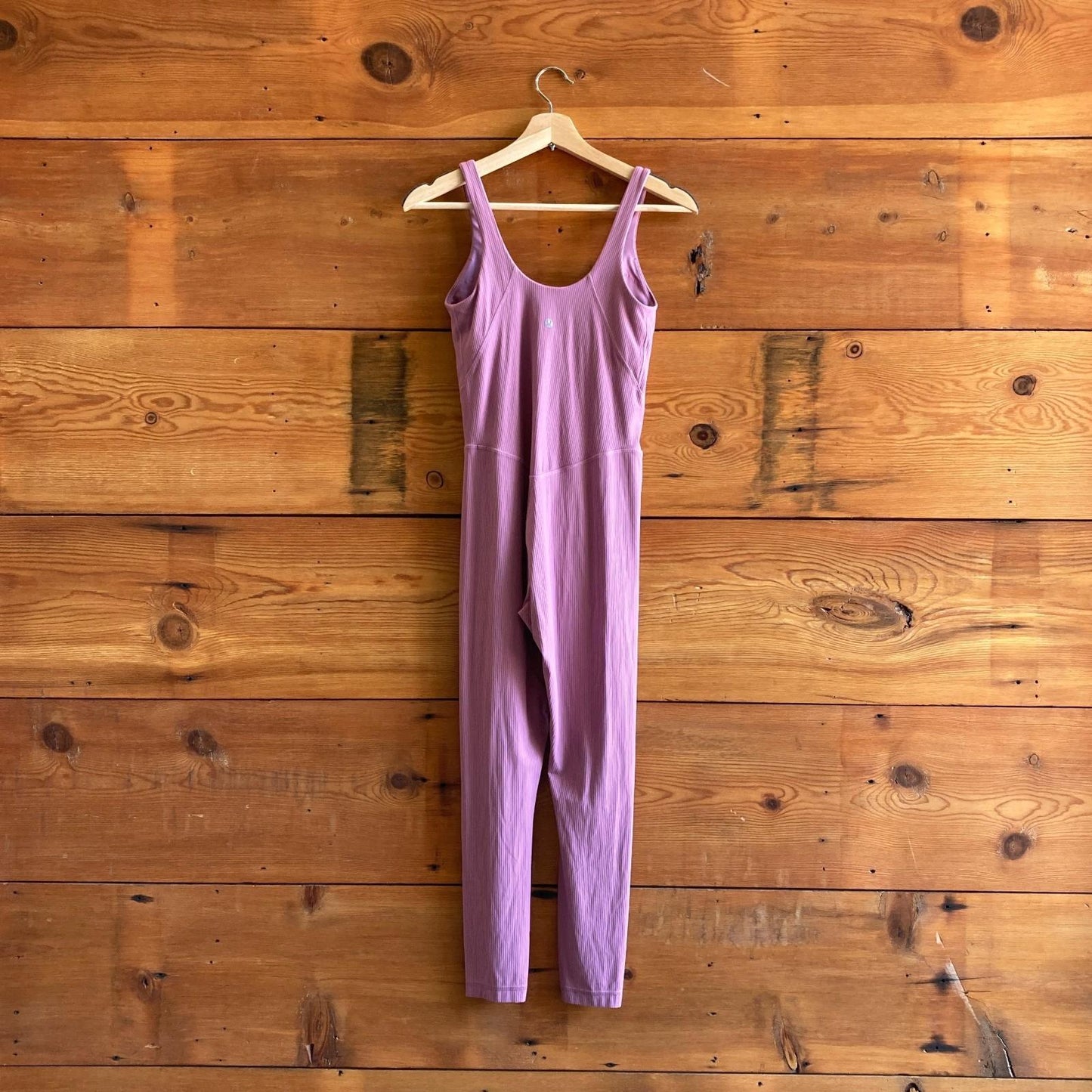6 - Lululemon Pink Ribbed Stretch Yoga Sleeveless Jumpsuit 1215RJ