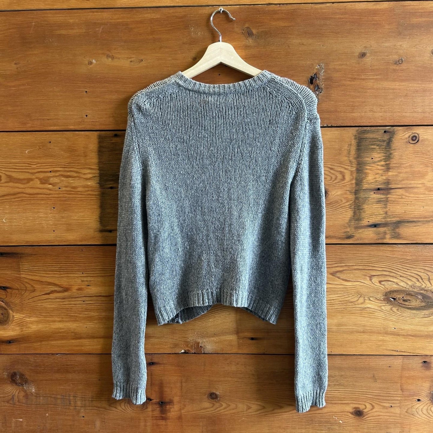 M - Inhabit Gray Knit 100% Cashmere Button Up Long Sleeve Cardigan 0721DK