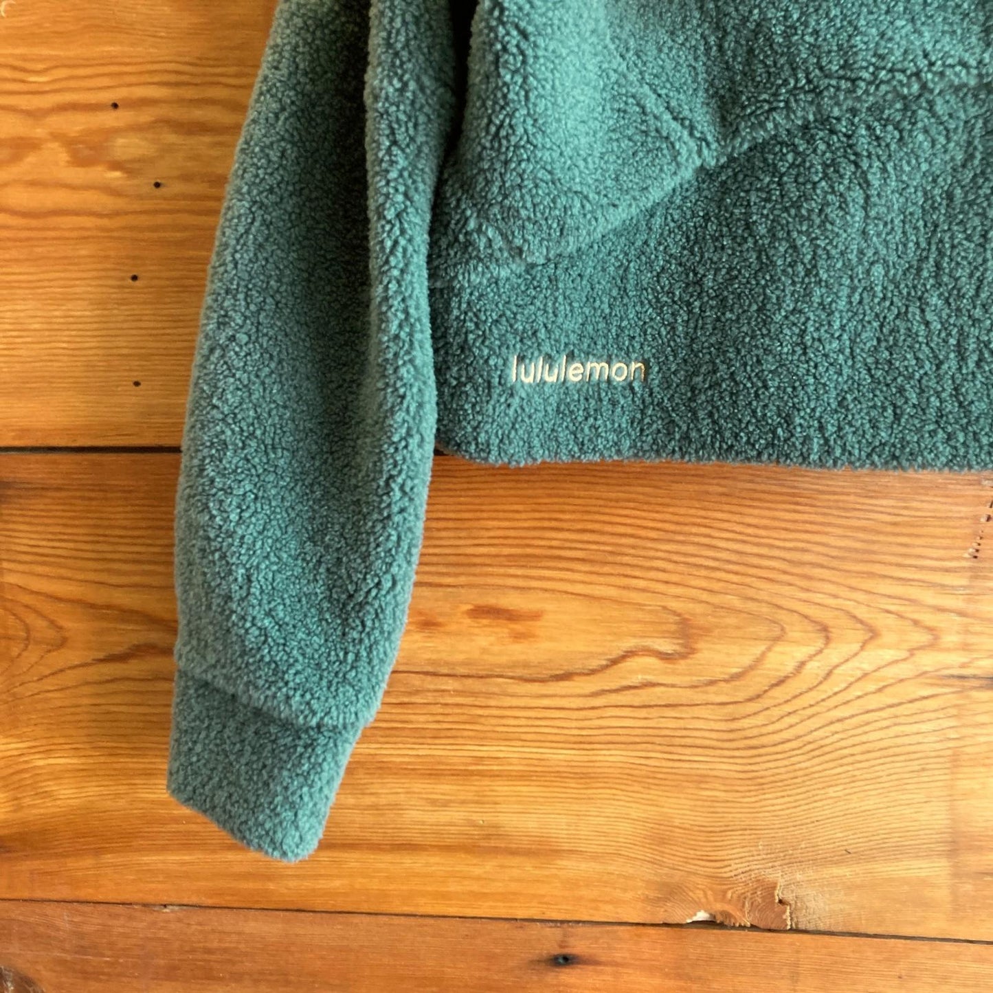 XS / S - Lululemon Green Sherpa Crop Oversized Half Zip Hoodie Sweatshirt 0703SC