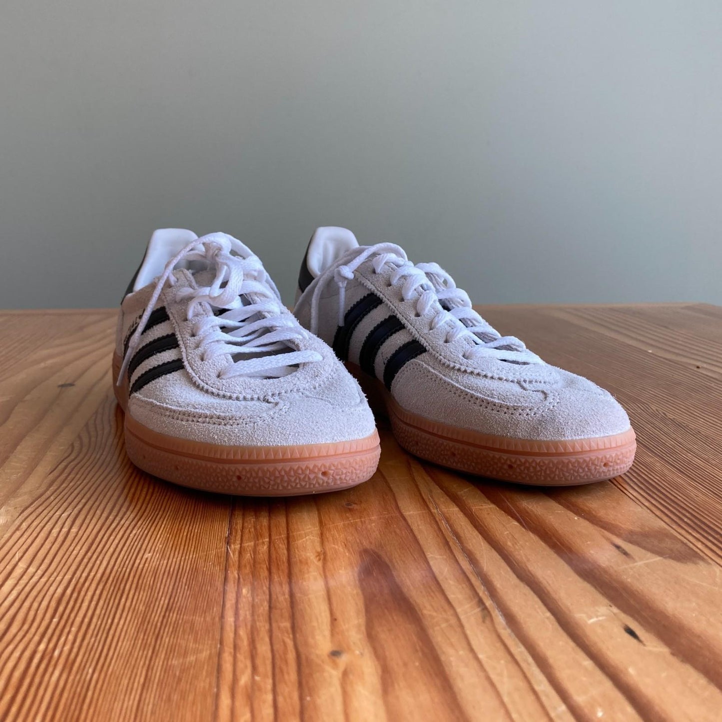 5.5 - Adidas $129 White Suede Handball Spezial Womens Sneakers Shoes 0104RM