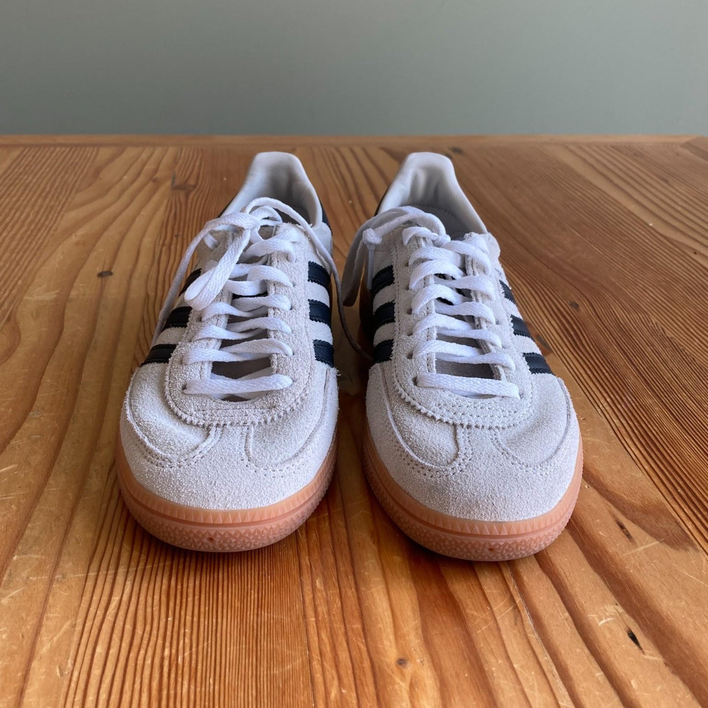 5.5 - Adidas $129 White Suede Handball Spezial Womens Sneakers Shoes 0104RM