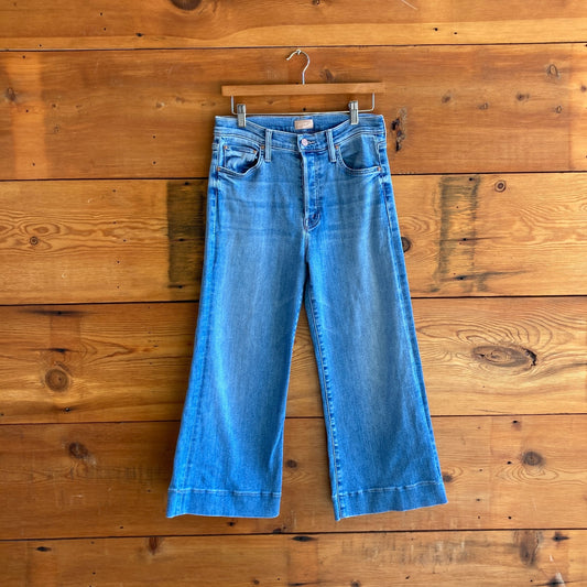 29 - Mother $274 Light Wash Stretch Denim Tomcat Roller Jeans *altered 0408ME