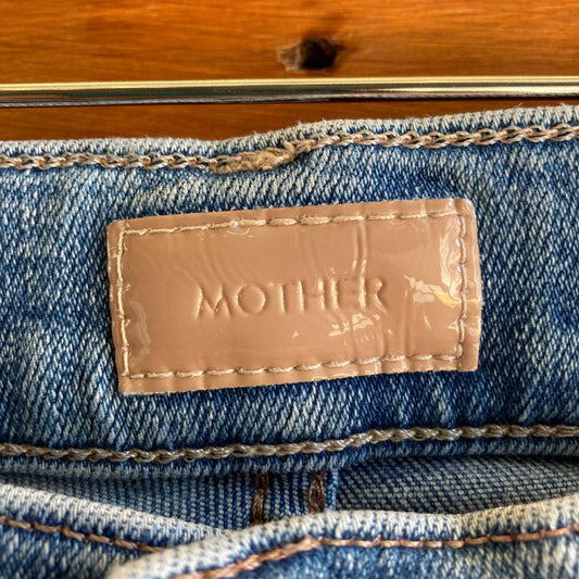 29 - Mother $274 Light Wash Stretch Denim Tomcat Roller Jeans *altered 0408ME