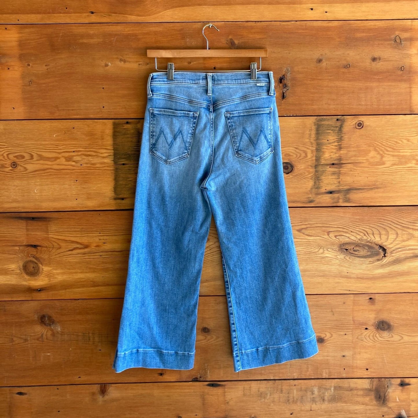 29 - Mother $274 Light Wash Stretch Denim Tomcat Roller Jeans *altered 0408ME
