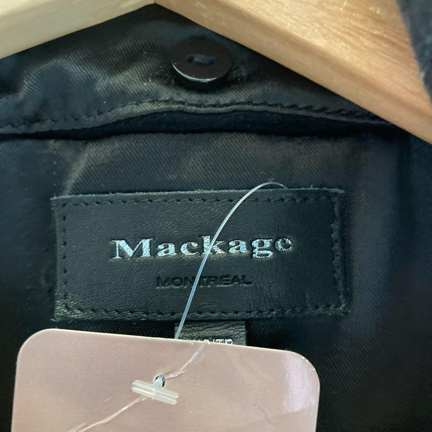 XS - Mackage Black Wool Fitted Double Breasted Womens Peacoat 1209TT