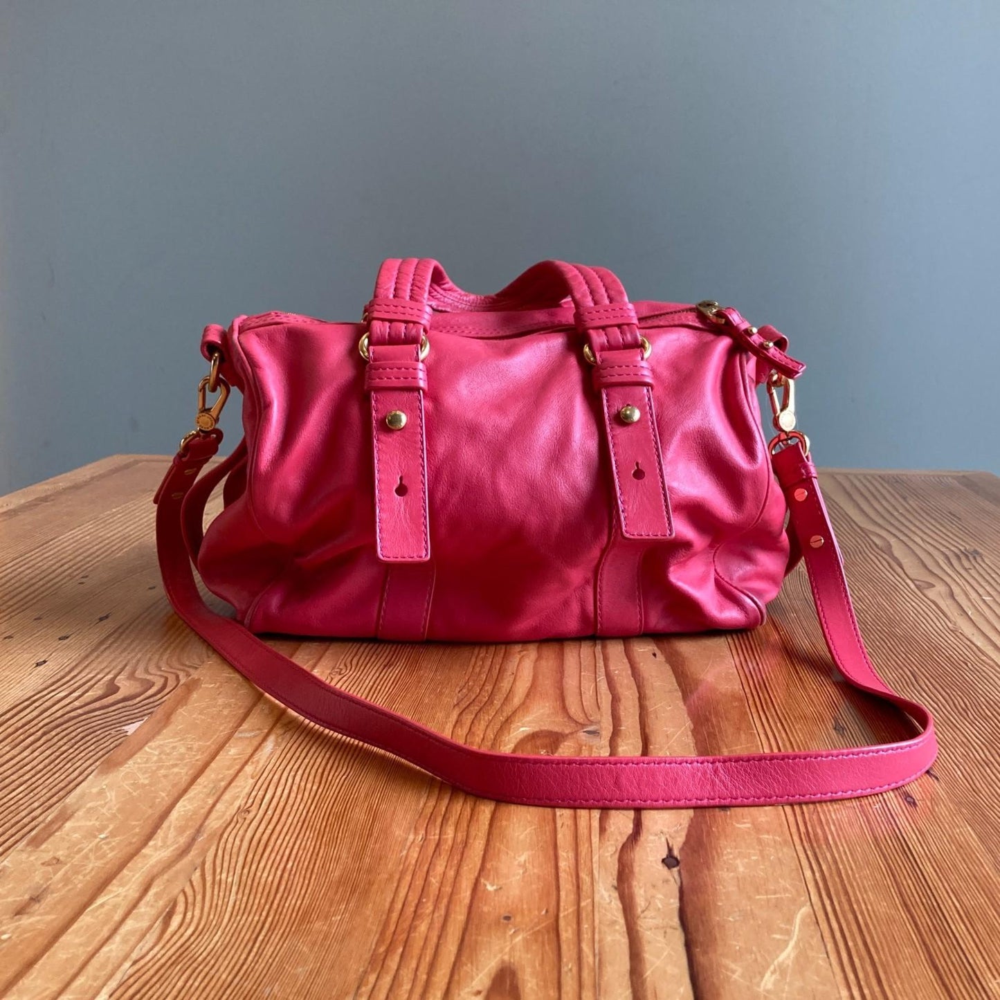 Marc Jacobs Orange Paradise Rio Satchel Moto Lambskin Leather Bag 0918LX