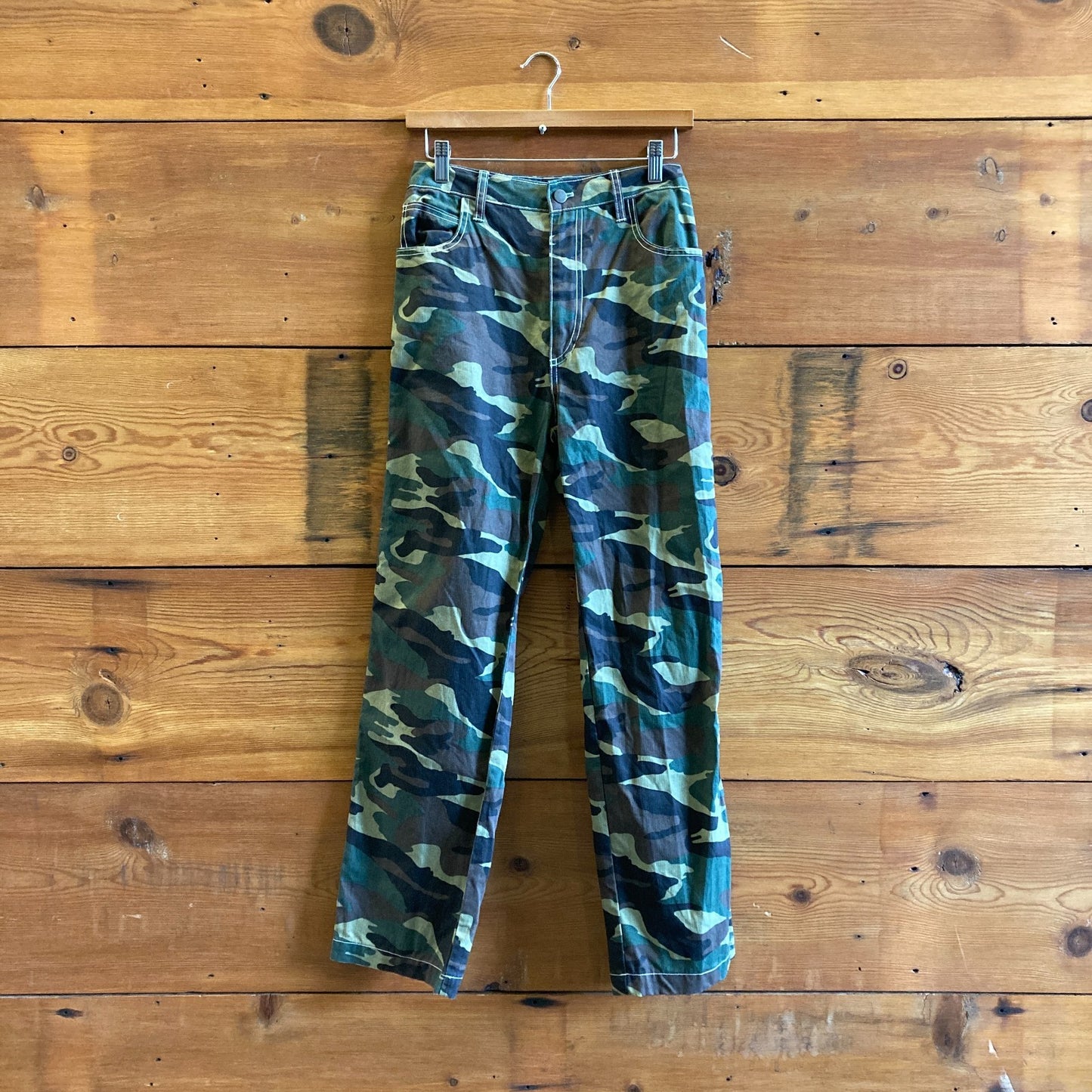2 - Jem! $315 Los Angeles Camo Patterned High Waisted Cotton Pants 0312IG