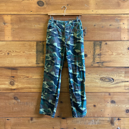2 - Jem! $315 Los Angeles Camo Patterned High Waisted Cotton Pants 0312IG