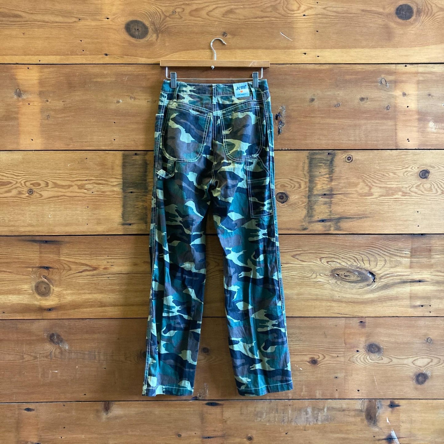 2 - Jem! $315 Los Angeles Camo Patterned High Waisted Cotton Pants 0312IG