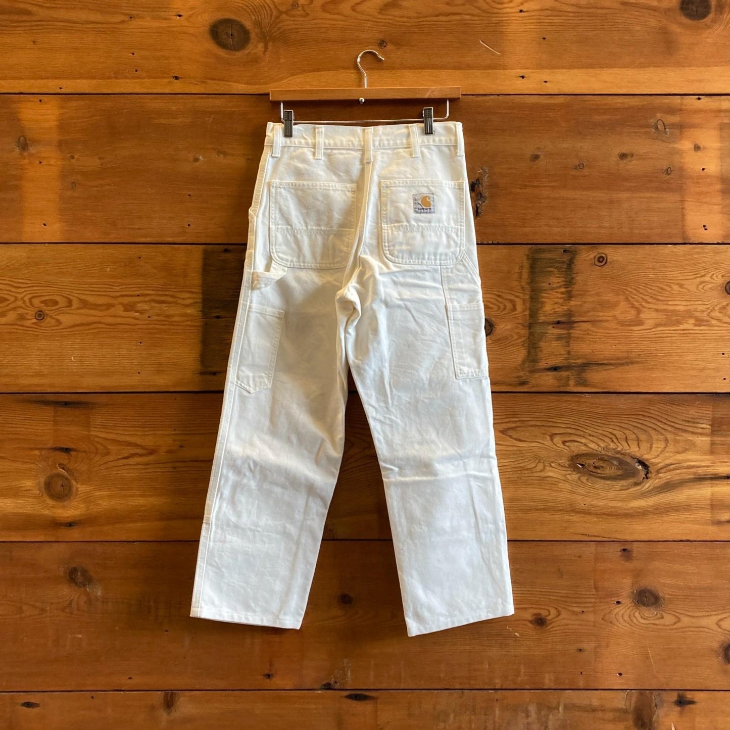 26 x 32 - Carhartt $150 White Double Knee Work Wear Organic Cotton Jeans 0312IG