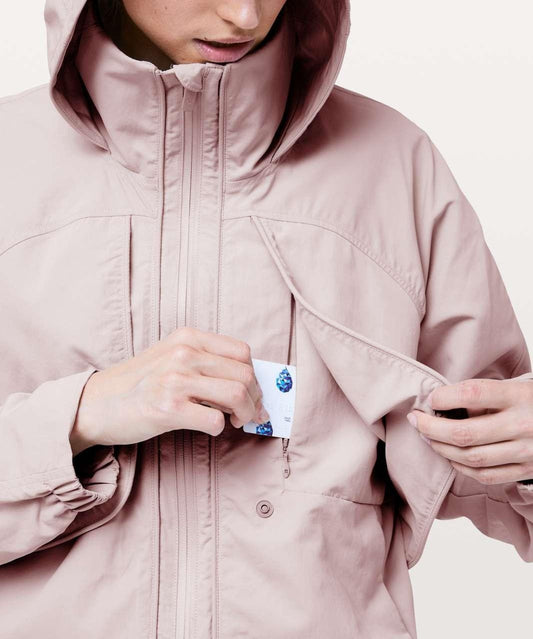 6 - Lululemon Pale Pink Always Effortless Hooded Womens Jacket 0916VB