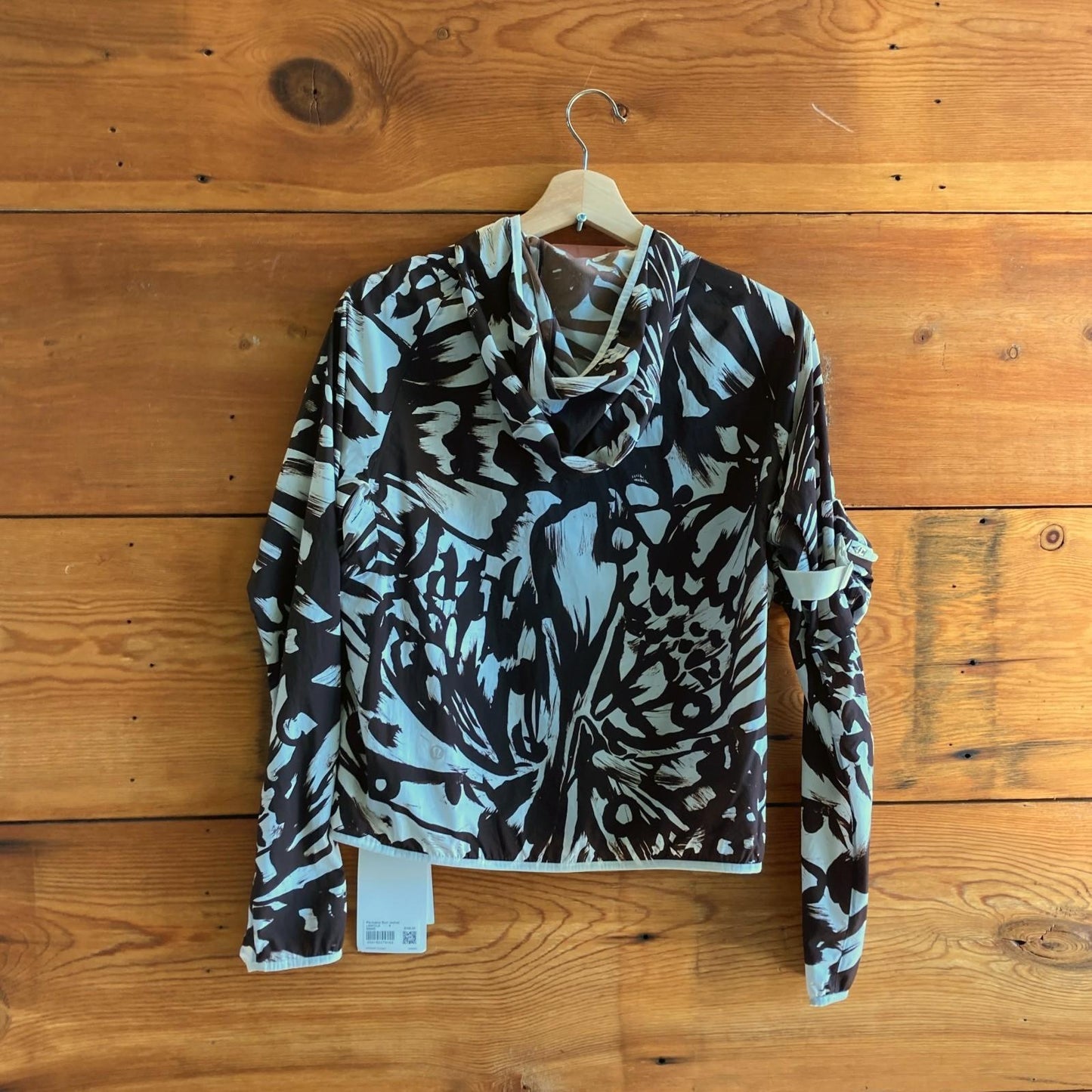 4 - Lululemon $168 Brown & White Patterned Packable Run Jacket NEW 0703SC