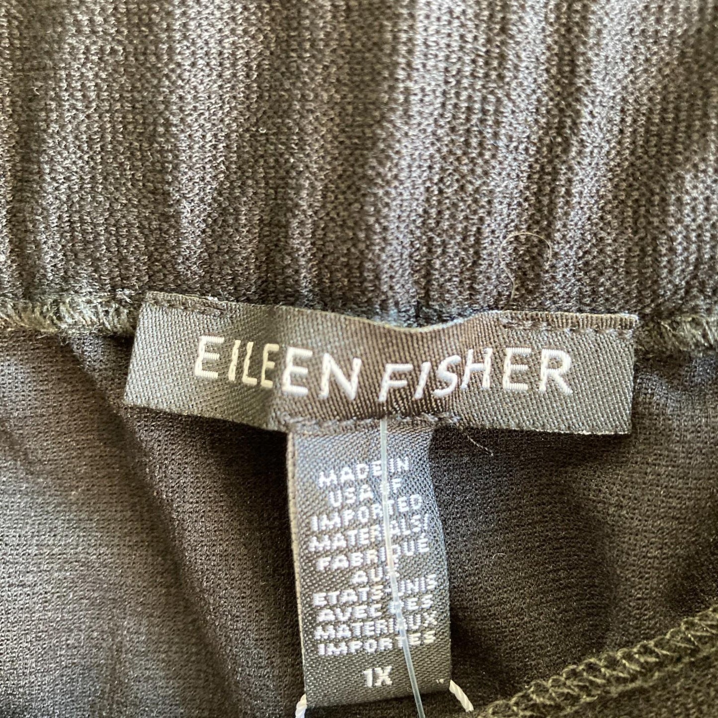 1X - Eileen Fisher Black NEW $168 Stretch Organic Cotton Lantern Skirt 0603AG
