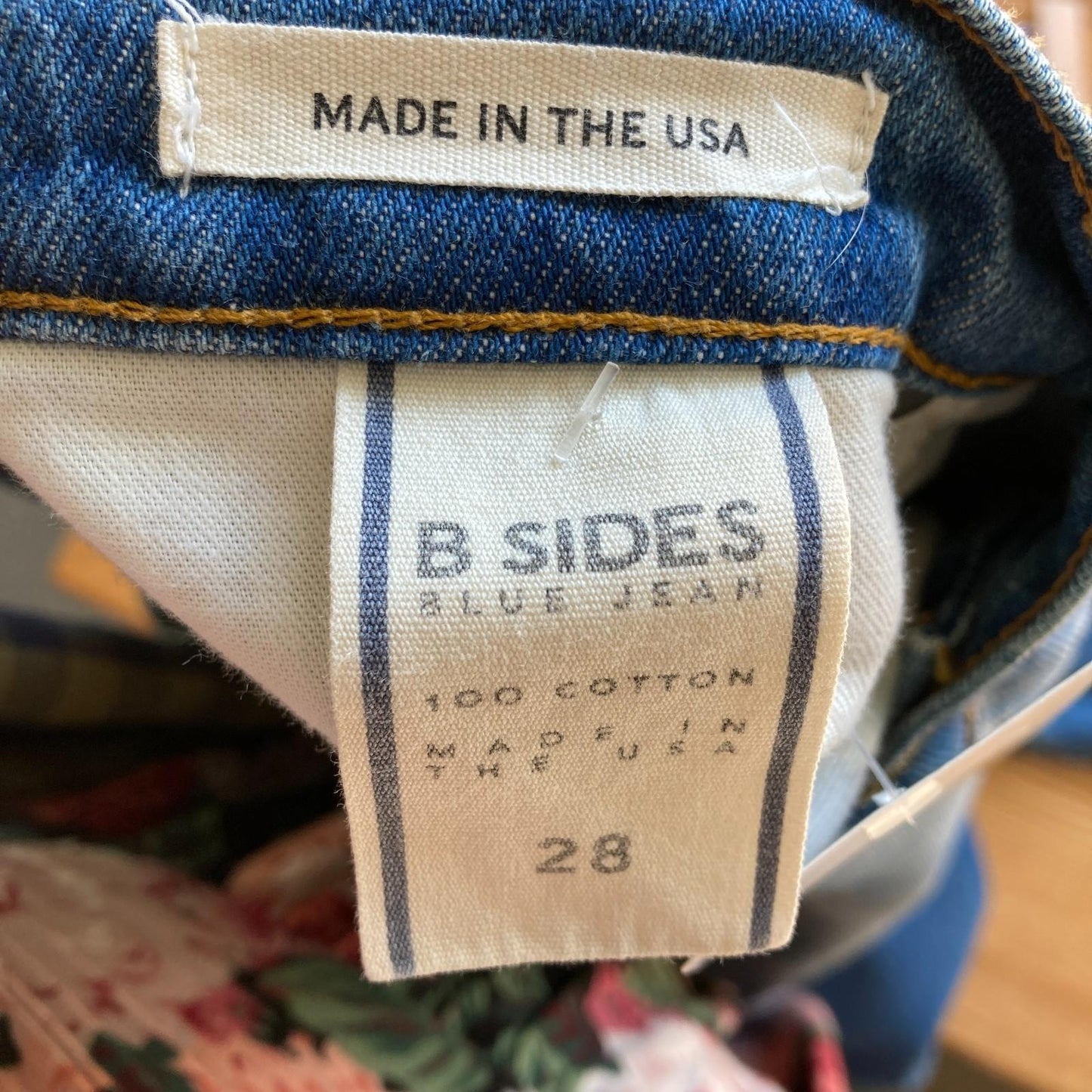 28 - B-Sides Distressed Wash Straight Leg High Waisted Jeans 0930AR