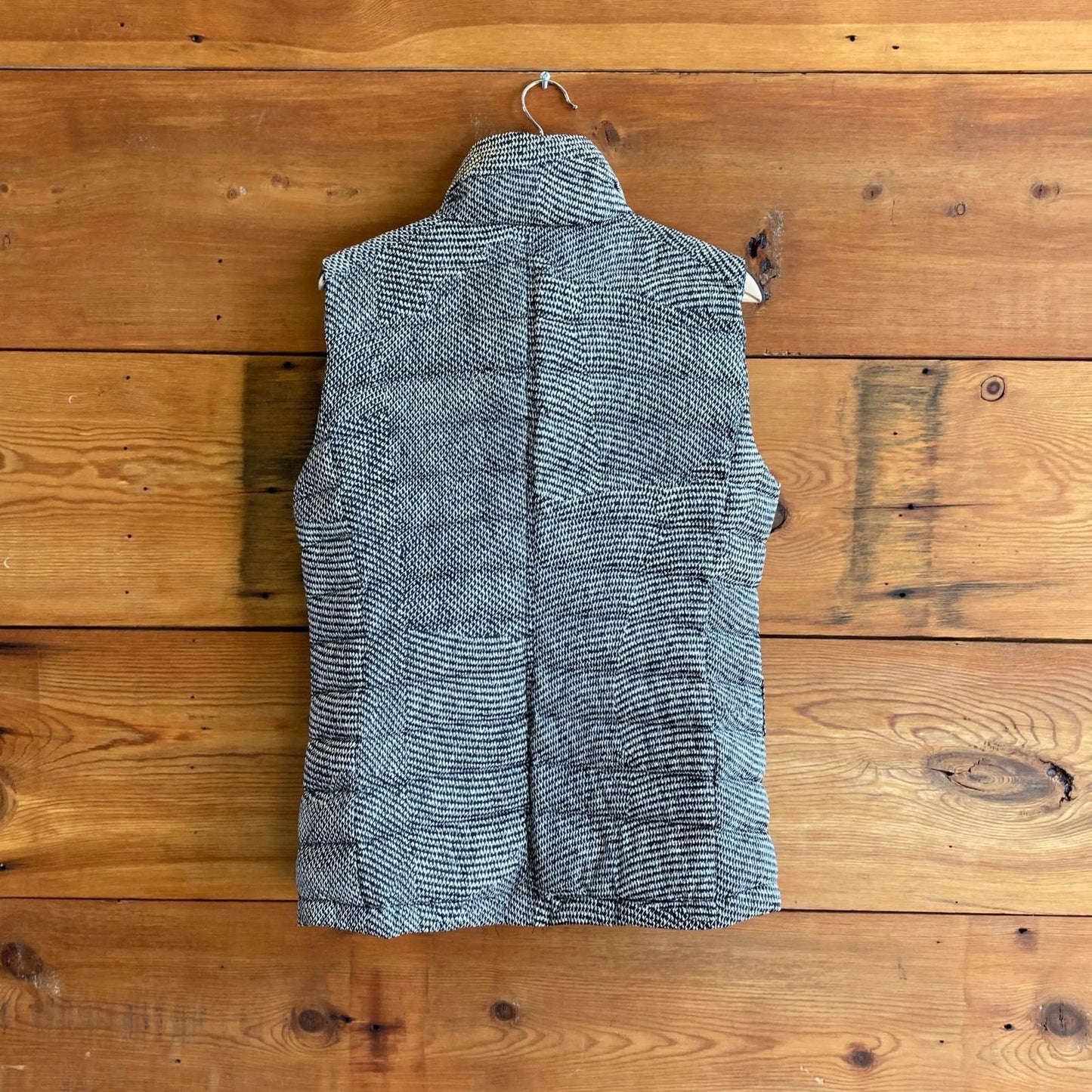 M / L - Belstaff Black & White Patterned Down Fill Zip Up Puffer Vest 0826NH